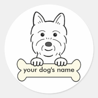 Personalisiert Westie Runder Aufkleber