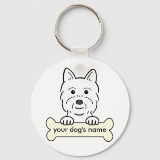 Personalisiert Westie Schlüsselanhänger
