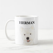 Personalisiert Westie West Highland Terrier Kaffeetasse (Links)