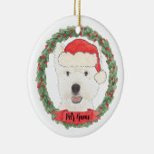 Personalisiert Westie West Highland Terrier Keramik Ornament (Rechts)
