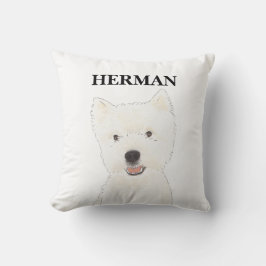 Personalisiert Westie West Highland Terrier Kissen