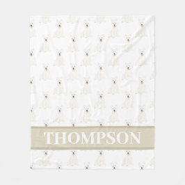 Personalisiert Westie West Highland Terrier Pink Fleecedecke