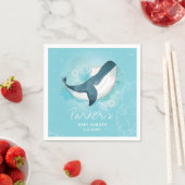 Personalisiert Whale Baby Dusche Serviette (Beispiel)