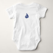 Personalisiert Whale Nautical Baby Junge Ein Stück Baby Strampler (Rückseite)