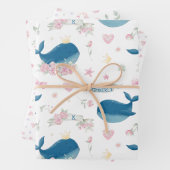 Personalisiert Whale Nautical Geschenkpapier Set (Beispiel)