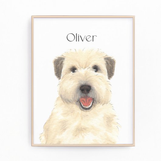Personalisiert Wheaten Terrier Art Fotodruck