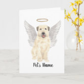 Personalisiert Wheaten Terrier Beileid Memorial Karte (Gelbe Blume)