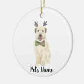 Personalisiert Wheaten Terrier Christmas Rentier Keramik Ornament (Links)