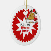 Personalisiert Wheaten Terrier Dog Keepake Ornamen Keramikornament (Rechts)
