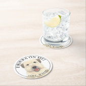 Personalisiert Wheaten Terrier Dog Wedding Runder Pappuntersetzer (Vor Ort)