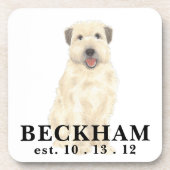 Personalisiert Wheaten Terrier Getränkeuntersetzer (Vorderseite)