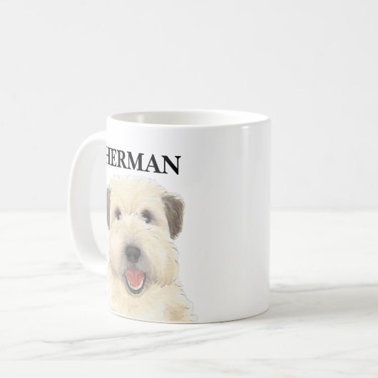 Personalisiert Wheaten Terrier Kaffeetasse (Vorderseite Links)