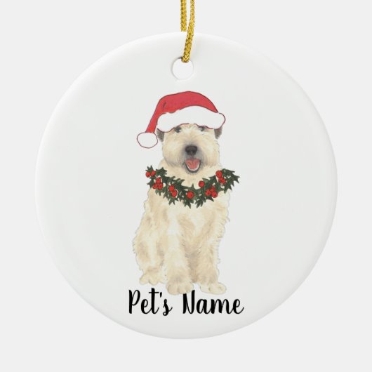 Personalisiert Wheaten Terrier Keramik Ornament (Vorne)