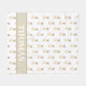 Personalisiert Wheaten Terrier Tan & White Fleecedecke (Vorderseite (Horizontal))