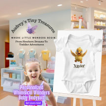 Personalisiert Whimsical Wonders Baby Duck Bodysui