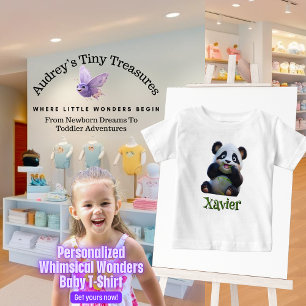 Personalisiert Whimsical Wonders Panda Baby T - Sh T-shirt