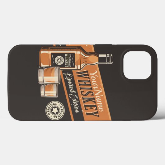 Personalisiert Whiskey Liquor Flasche Western Bar Case-Mate iPhone Hülle (Rückseite (Horizontal))