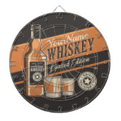 Personalisiert Whiskey Liquor Flasche Western Bar  Dartscheibe (vorne)