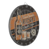 Personalisiert Whiskey Liquor Flasche Western Bar Dartscheibe (Vorderseite Links)