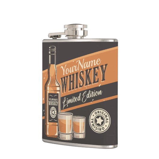 Personalisiert Whiskey Liquor Flasche Western Bar Flachmann (Links)