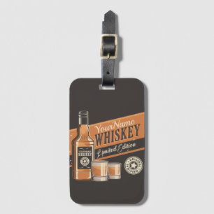 Personalisiert Whiskey Liquor Flasche Western Bar  Gepäckanhänger