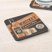 Personalisiert Whiskey Liquor Flasche Western Bar Getränkeuntersetzer (Linke Seite)