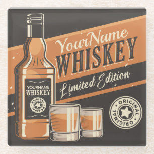 Personalisiert Whiskey Liquor Flasche Western Bar Glasuntersetzer