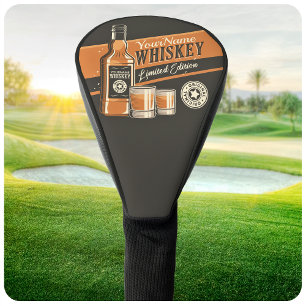 Personalisiert Whiskey Liquor Flasche Western Bar Golf Headcover