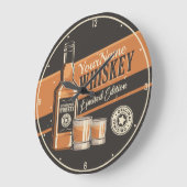 Personalisiert Whiskey Liquor Flasche Western Bar Große Wanduhr (Winkel)