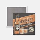 Personalisiert Whiskey Liquor Flasche Western Bar Magnet (Vorderseite/Rückseite)