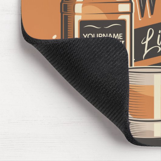 Personalisiert Whiskey Liquor Flasche Western Bar Mousepad (Ecke)