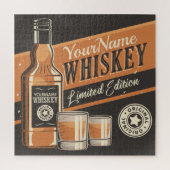Personalisiert Whiskey Liquor Flasche Western Bar Puzzle (Vertikal)