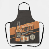 Personalisiert Whiskey Liquor Flasche Western Bar Schürze (Vorderseite)