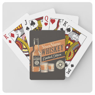 Personalisiert Whiskey Liquor Flasche Western Bar Spielkarten