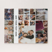 Personalisiert White 16 Foto Collage Puzzle (Horizontal)