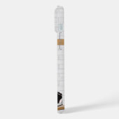 Personalisiert White and Blue Basketball Jersey iPhone Hülle (Linke Seite)