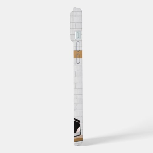 Personalisiert White and Blue Basketball Jersey iPhone Hülle (Linke Seite)