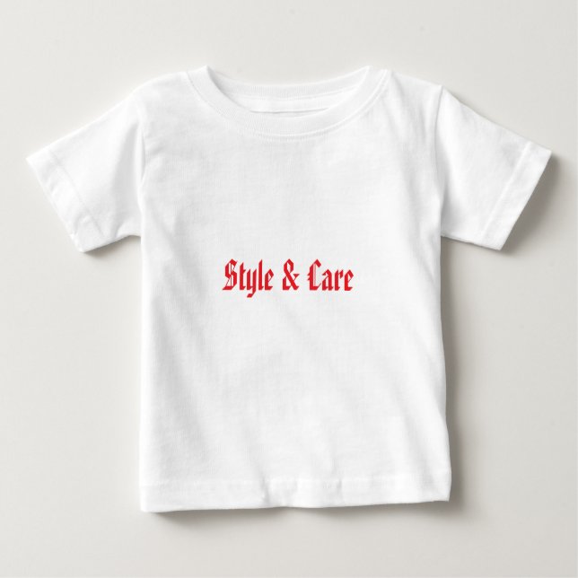 Personalisiert White Baby Fine Jersey T - Shirt (Vorderseite)