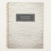 Personalisiert-White-Brick-Planner Planer (Vorderseite)