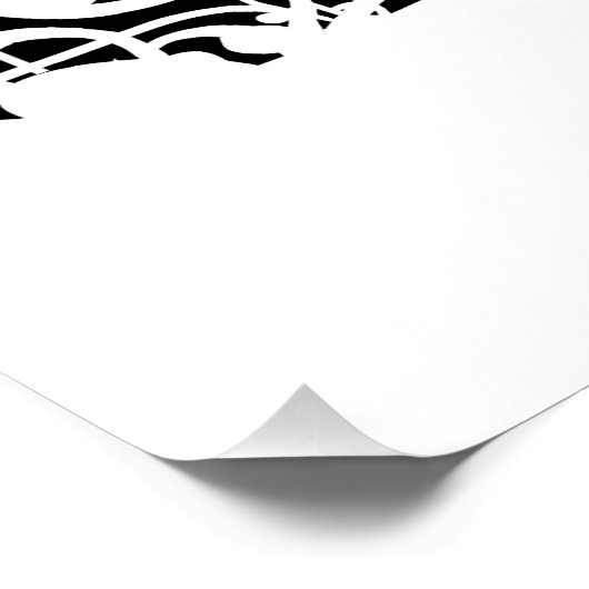 Personalisiert White Jumbled Musical Notes on Blac Poster (Ecke)