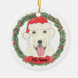 Personalisiert White Labrador Keramik Ornament