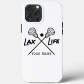 Personalisiert White LAX (Lacrosse) iPhone Case (Rückseite)
