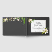 Personalisiert White Lilies Wedding Gästebuch (Voll)