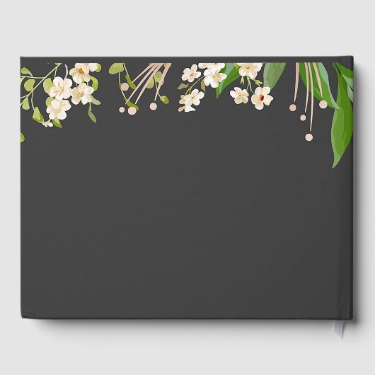 Personalisiert White Lilies Wedding Gästebuch (Rückseite)