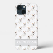 Personalisiert White Pied Frenchie Dog Case-Mate iPhone Hülle (Rückseite)