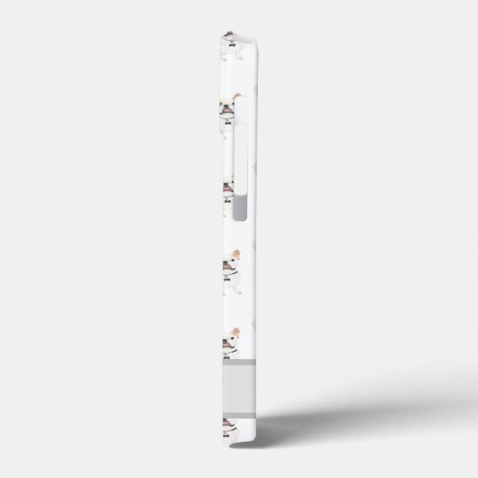 Personalisiert White Pied Frenchie Dog Case-Mate iPhone Hülle (Rückseite / Links)