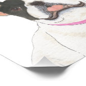 Personalisiert White Pied Frenchie French Bulldog Fotodruck (Ecke)