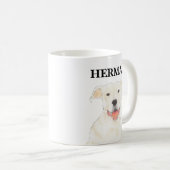 Personalisiert White Pitbull Staffy Dog Kaffeetasse (VorderseiteRechts)