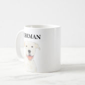 Personalisiert White Pitbull Staffy Dog Kaffeetasse (Vorderseite Links)