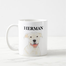 Personalisiert White Pitbull Staffy Dog Kaffeetasse